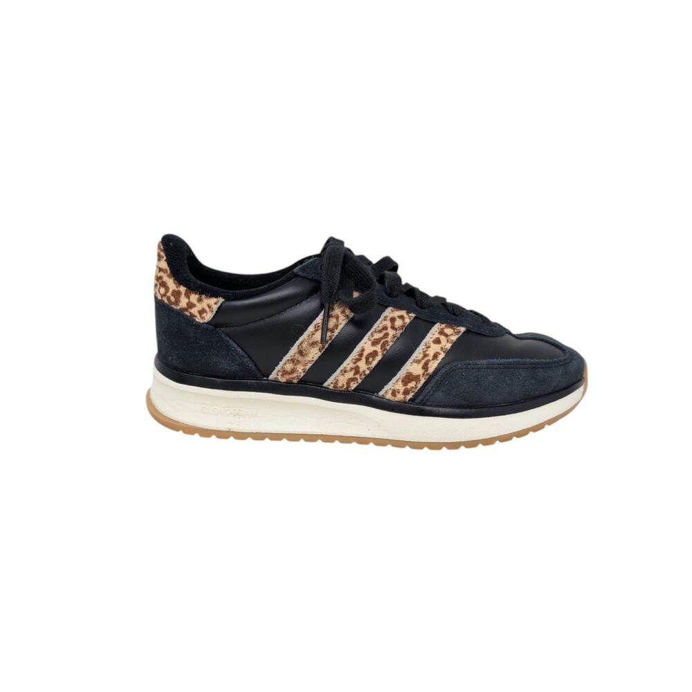 Adidas Run 70s 2.0 Leopard Pony Hair Sneakers Black US 6.5 Cloudfoam